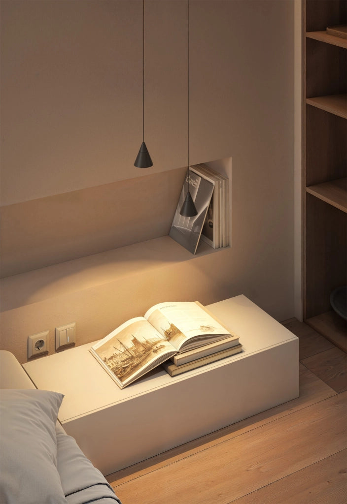Lampada a Sospensione Zoe Surface Beneito & Faure 7W 38° 3000K Bianco Opaco - Design Conico LED CRI90 UGR<19 per Illuminazione Interni
