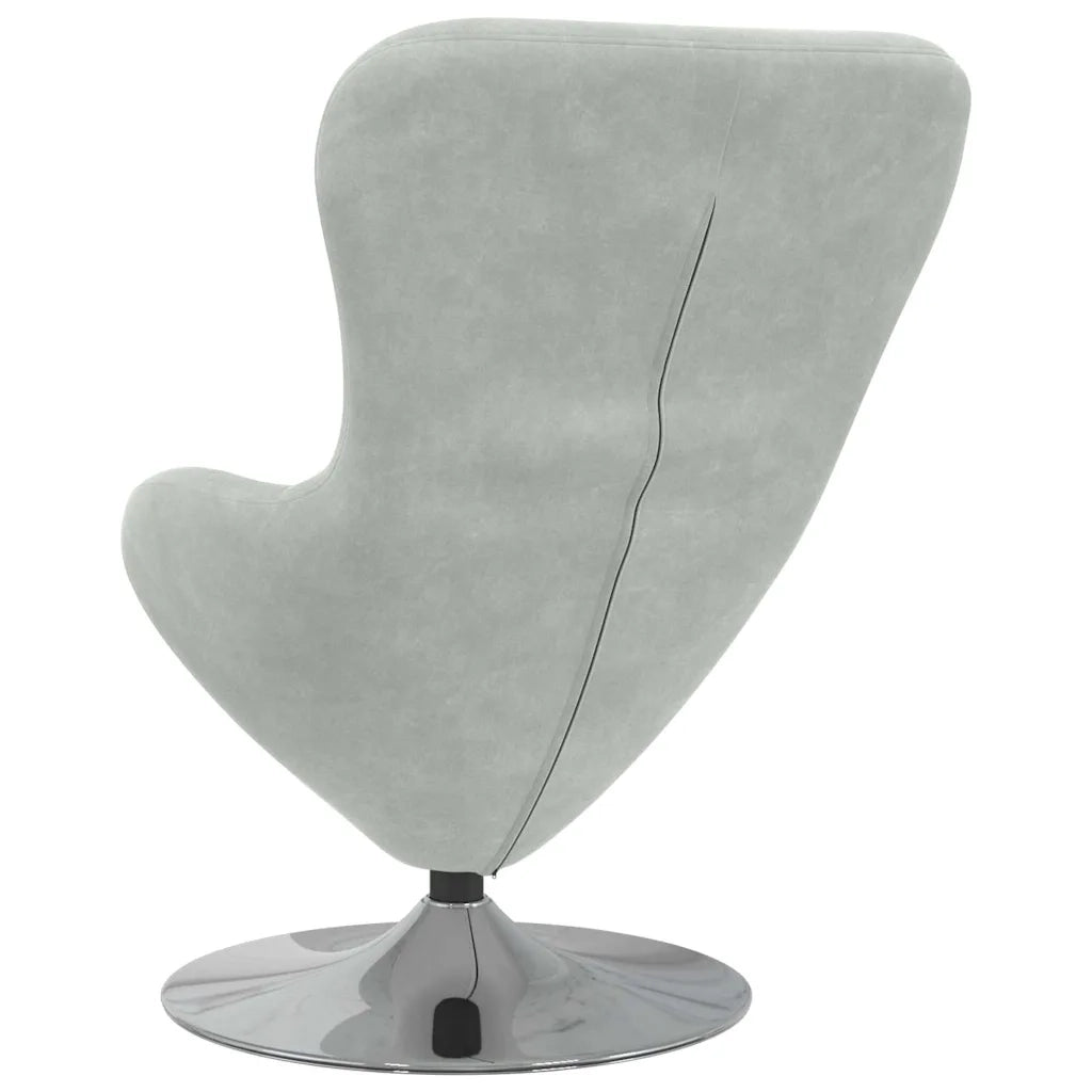 Poltrona | Sedia Relax uovo Grigio chiaro Velluto