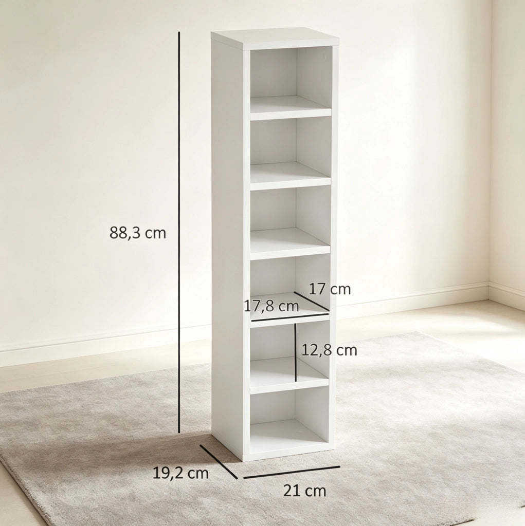 Set di 2 colonne portacd e dvd bianche con 12 vani