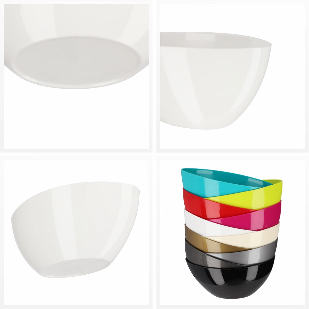 Vaso da fiori KADAX ovale da 21 cm in plastica bianca