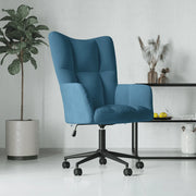 Sedia Relax Blu in Velluto 328182