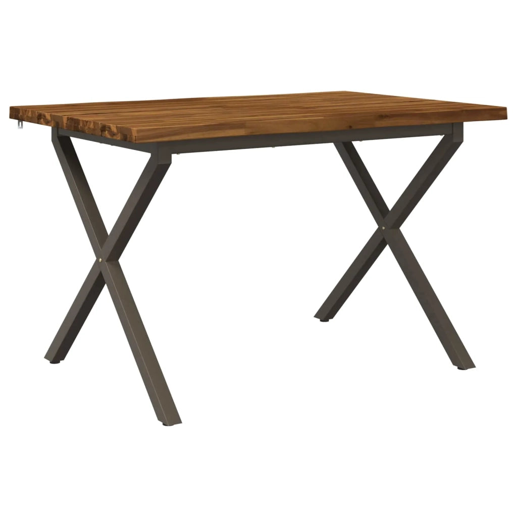 110 x 55 x 75 cm Legno di Acacia Massello Naturale e Caffè 938664