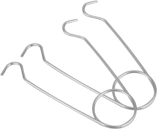 Pot Hanger per Fornello - Acciaio Inossidabile - Spremini per Parete - Adatto per Bottiglia d'Acqua e Pesci Appesi - 2 Pezzi di Maniglie con Progetto in Acciaio Inox