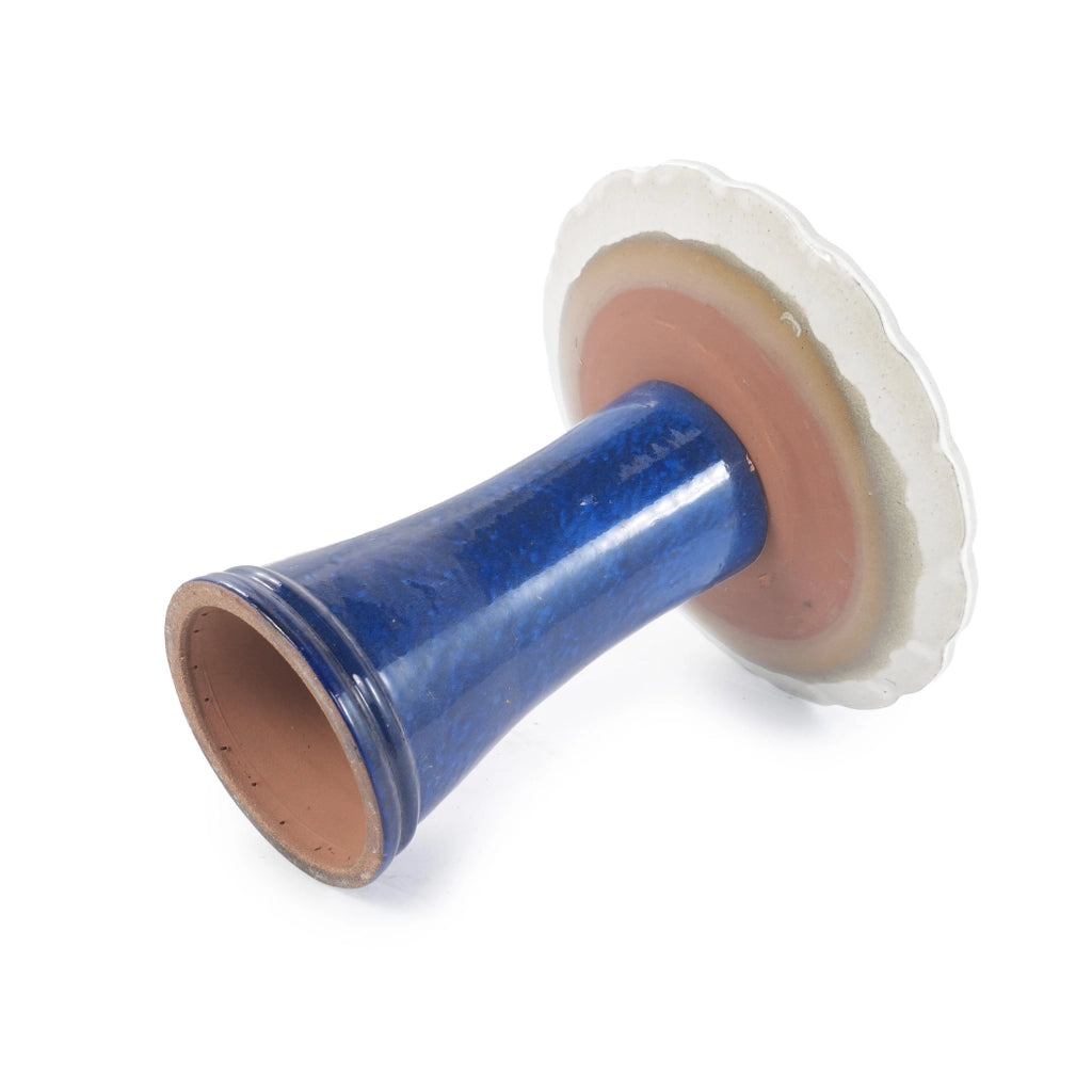 Bagnetto per uccelli in ceramica Ø 43 cm blu; resistente al gelo HOMVRA