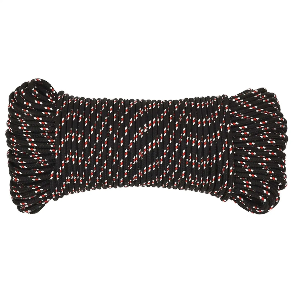 Corda multiuso 5 mm 50 m Nero e Rosso PP 150 kg Carico massimo 3473275
