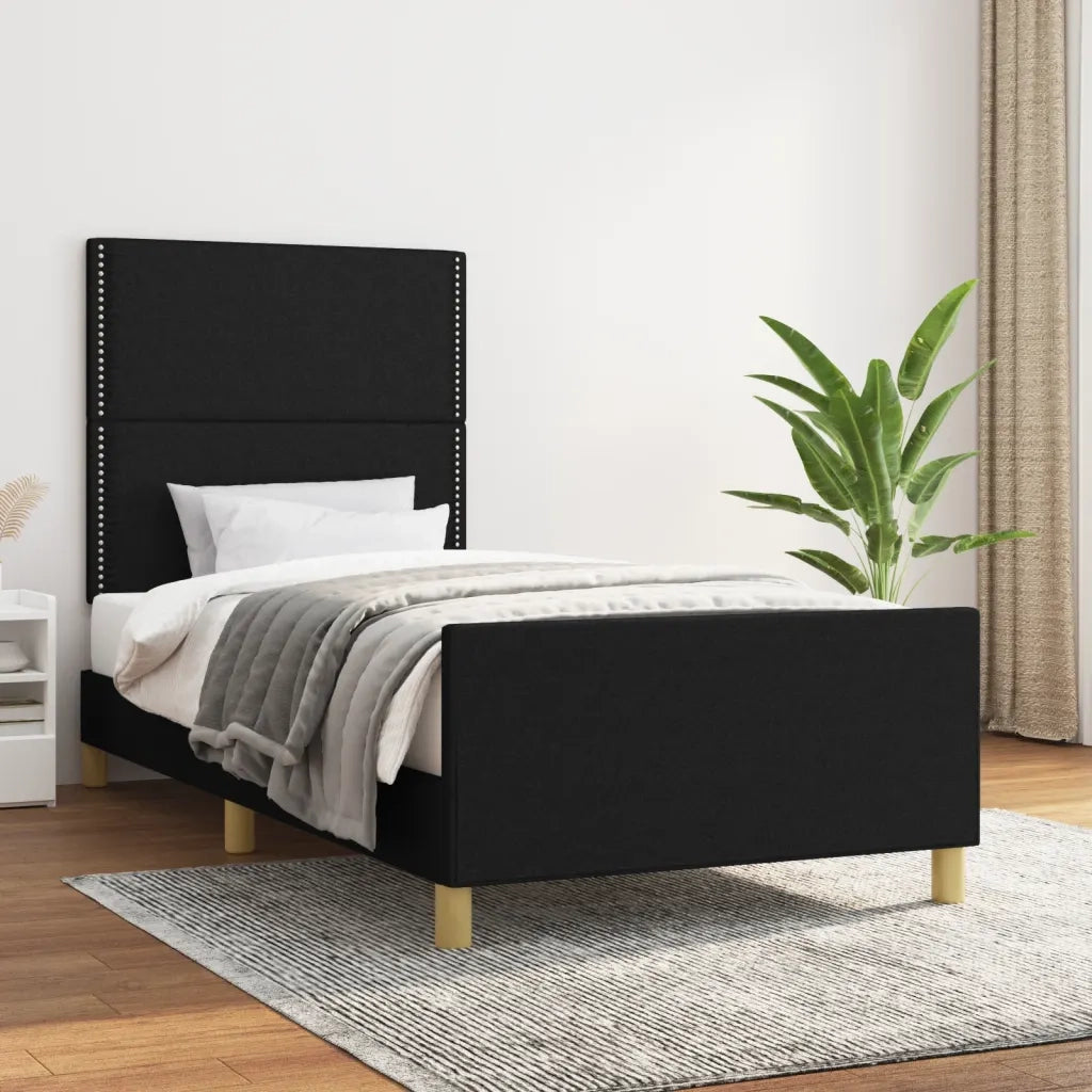Giroletto senza Materasso Nero 90x200 cm in Tessuto 3124946