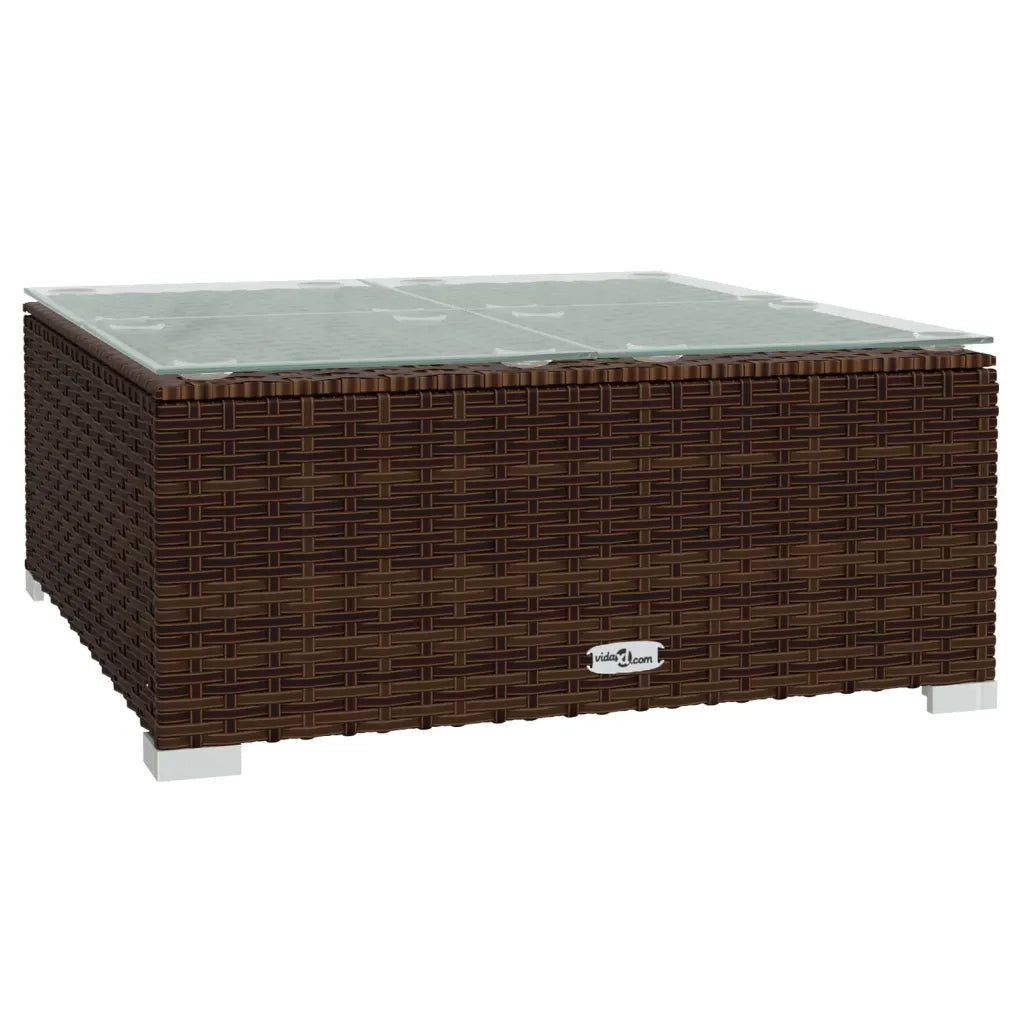 Set Divano da Giardino 3 pz con Cuscini in Polyrattan Marrone 317543