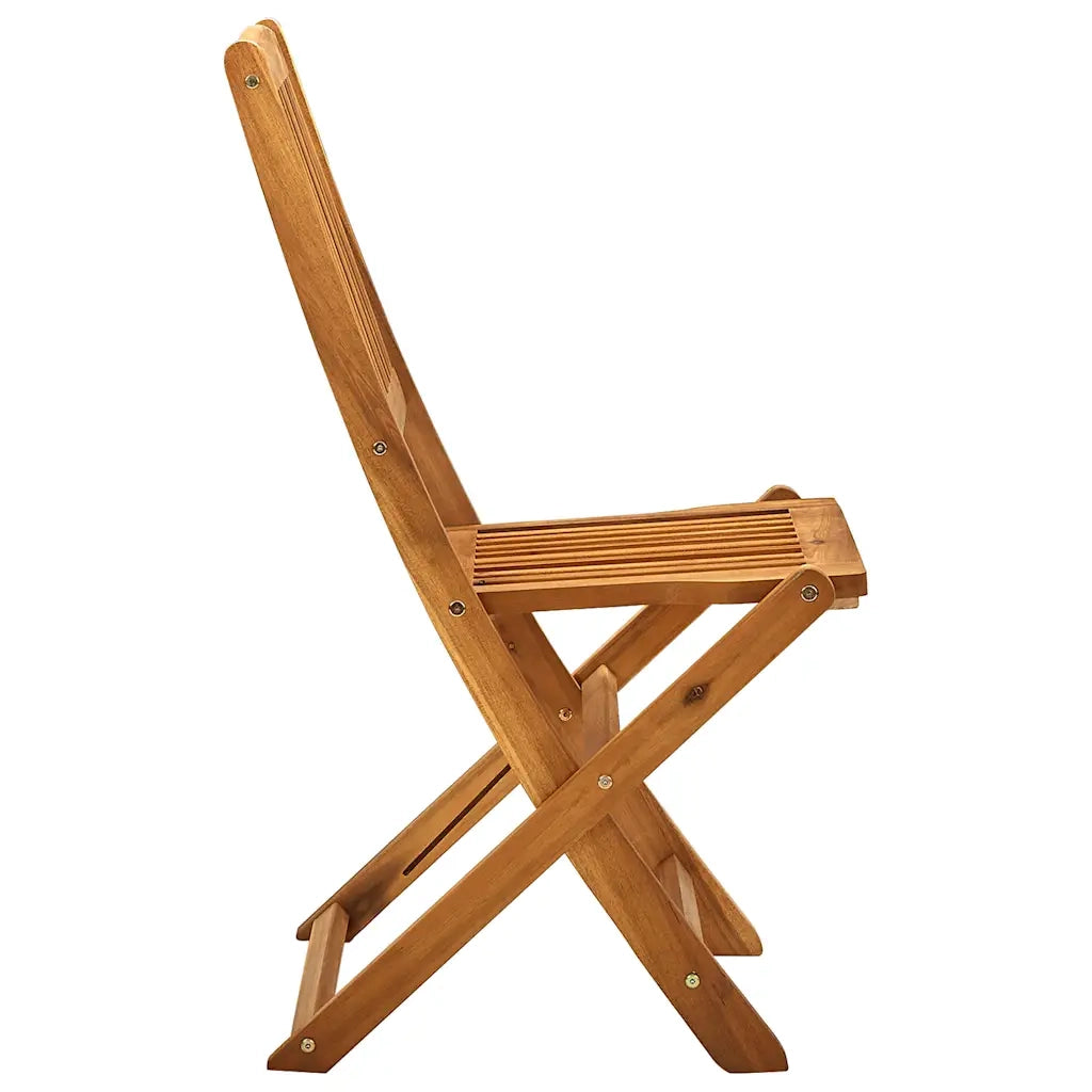 Sedie da Giardino Pieghevoli 2 pz in Legno Massello d'Acacia 46339