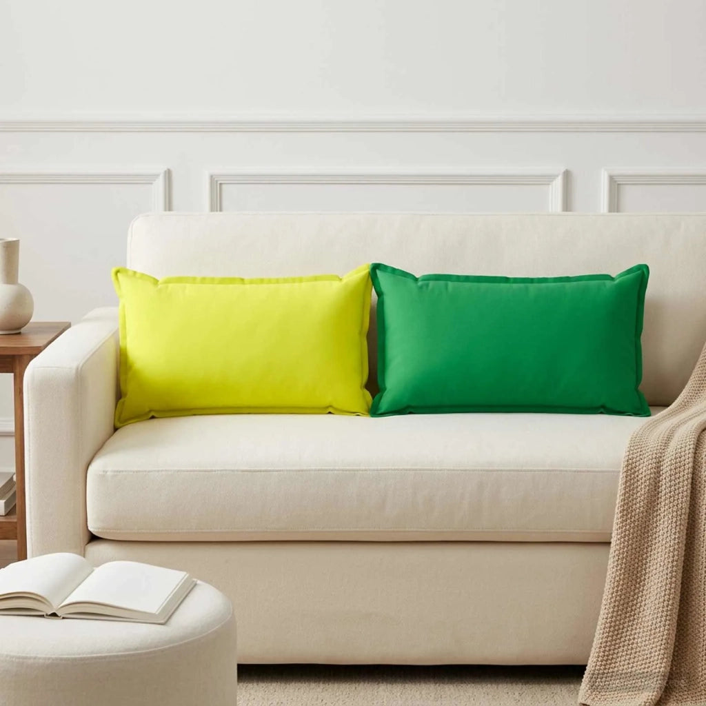 Cuscino con cuscino HOUTEN 2 pz Verde brillante. Poliestere 933662