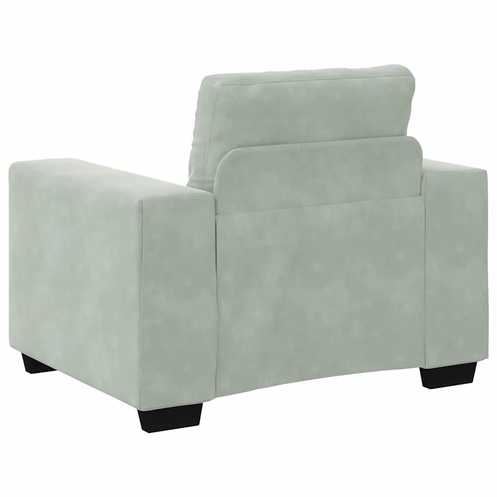 Set di divani 3 pcs Grigio chiaro 221 x 80 x 80 cm Velluto 3324639