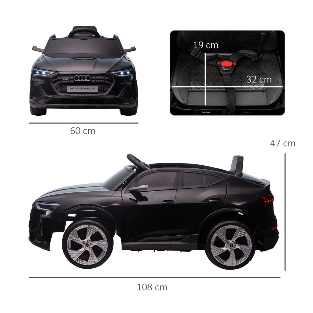 Macchina Elettrica per Bambini 12V ¨C Xylo ¨C Nero, con Telecomando, Luci e Musica, 3-5 Anni