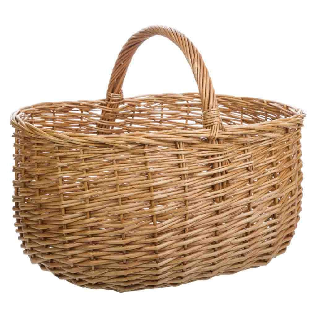 Cesto vimini marrone 41x31x21/33h cm