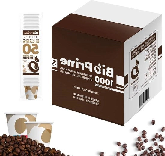 Tazze biodegradabili per caffè - 1000 pezzi - 65 ml.