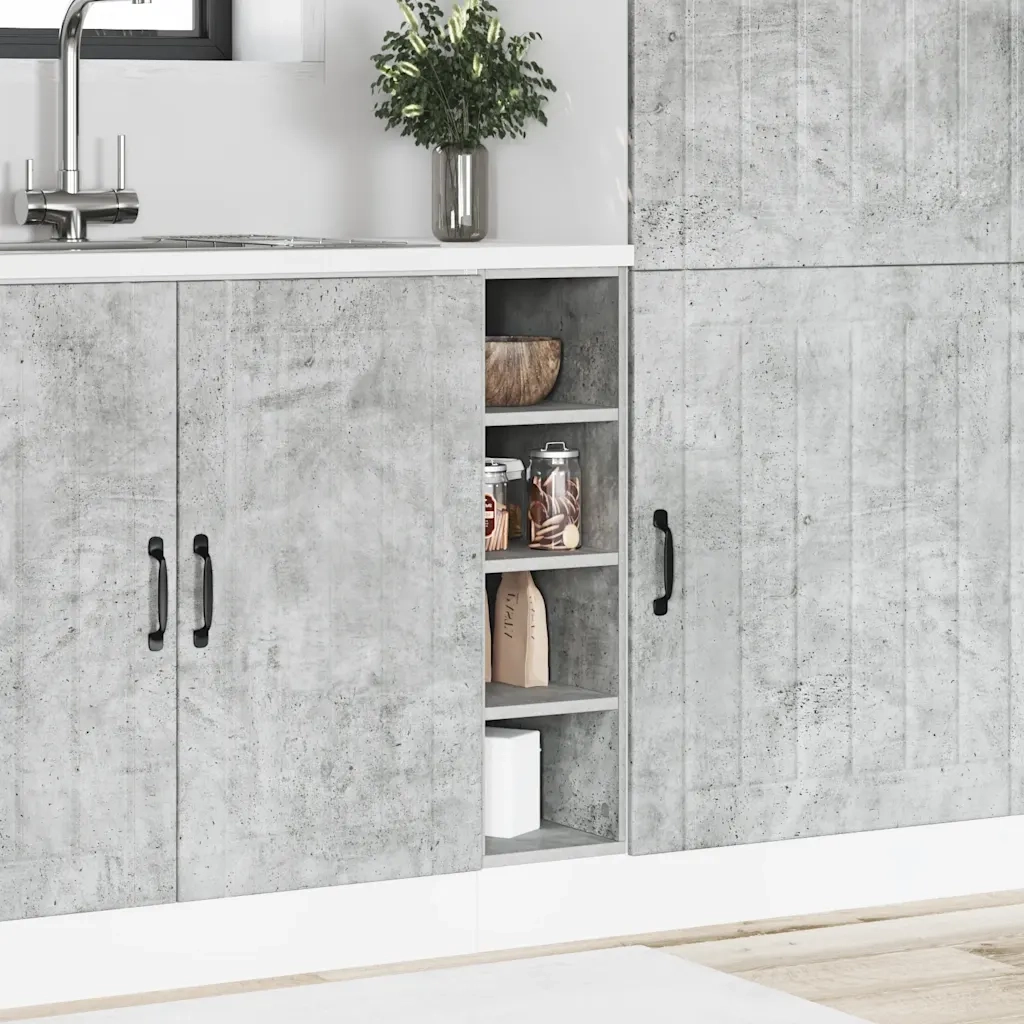 Pensile da cucina | Armadio Inferiore ¡°Riga¡± Grigio Cemento 20x44,5x81,5 cm