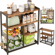 Mobile da cucina marrone da 80x35x95 cm, compatto e funzionale.