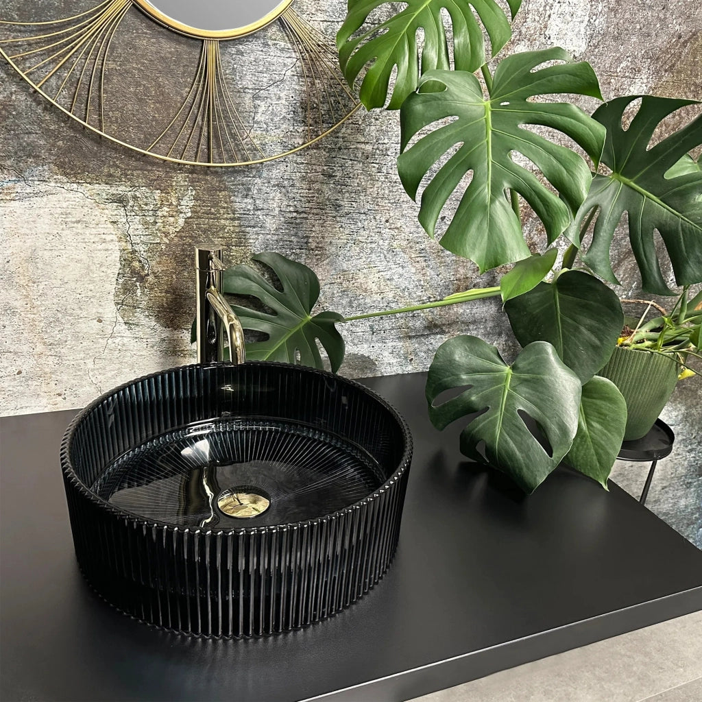 Lavabo Da Appoggio Rea Ingrid Black