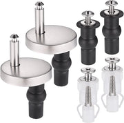 Fermo WC a 6 pezzi - Viti/Ambi/Perno - Acciaio Inox - Resistente alla Corrosione - Solido/Duraturo - Adatto per Fori da 14-16 mm - Fermo WC per Toilette