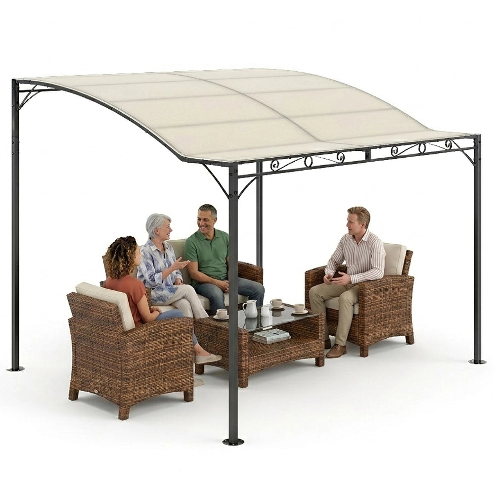 Gazebo Pergola 3 x 2,5 m da Esterno Rivestimento Anti UV Resistente alle Intemperie