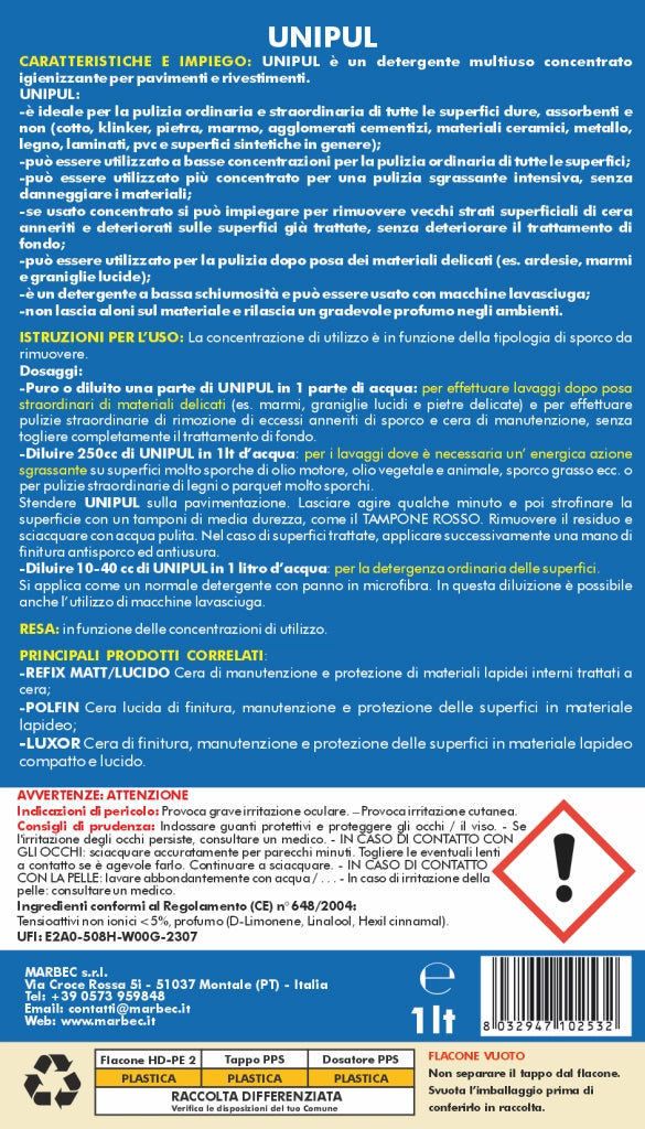 Pulizia pavimenti UNIPUL   1LT