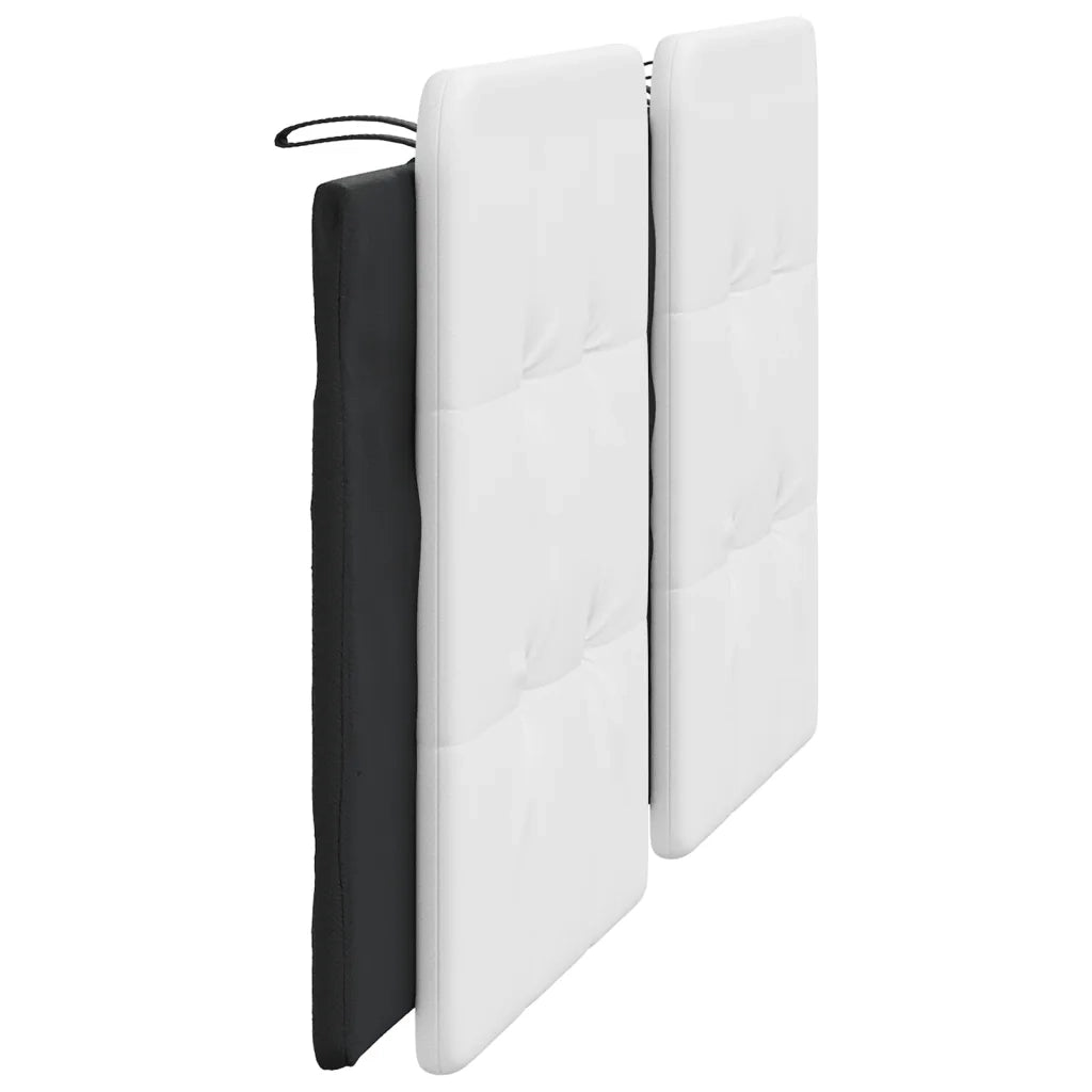 Cuscino Testiera Zadar Bianco e Nero 183 cm in Similpelle 374882