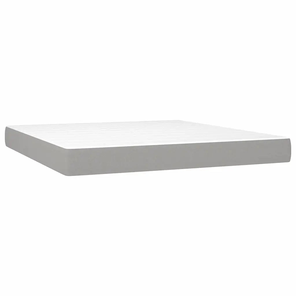 Giroletto a Molle con Materasso Grigio Chiaro180x200 cm Tessuto 3127821