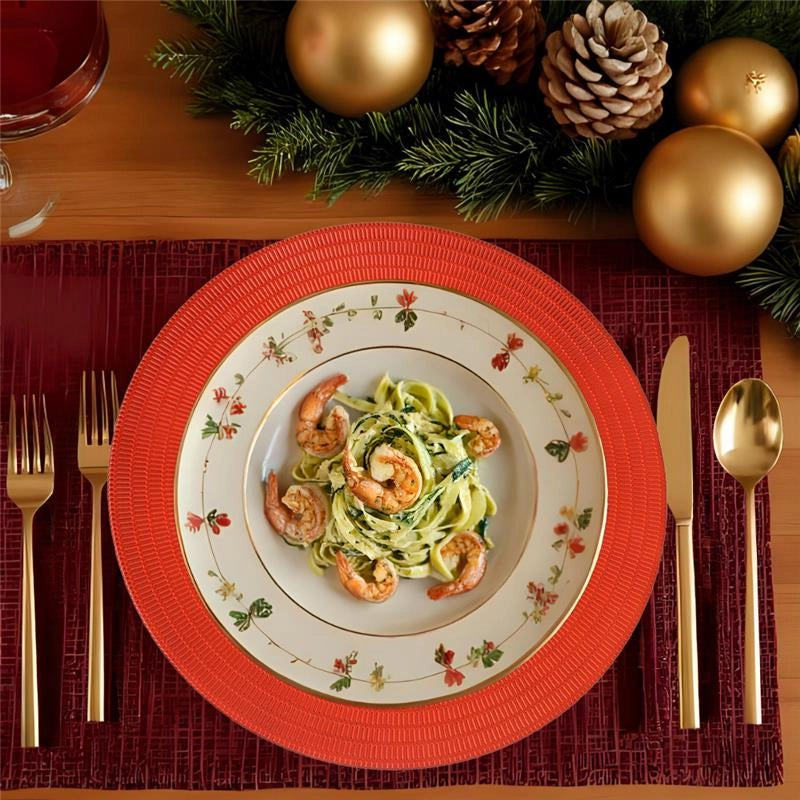 MA MAISON SET 6PZ SOTTOPIATTO ELEGANCE COLORE ROSSO - DIAMETRO 33 CM