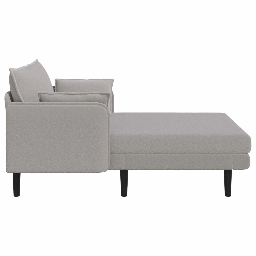 Chaise longue oversize Grigio Chiaro Bouclé 42048067