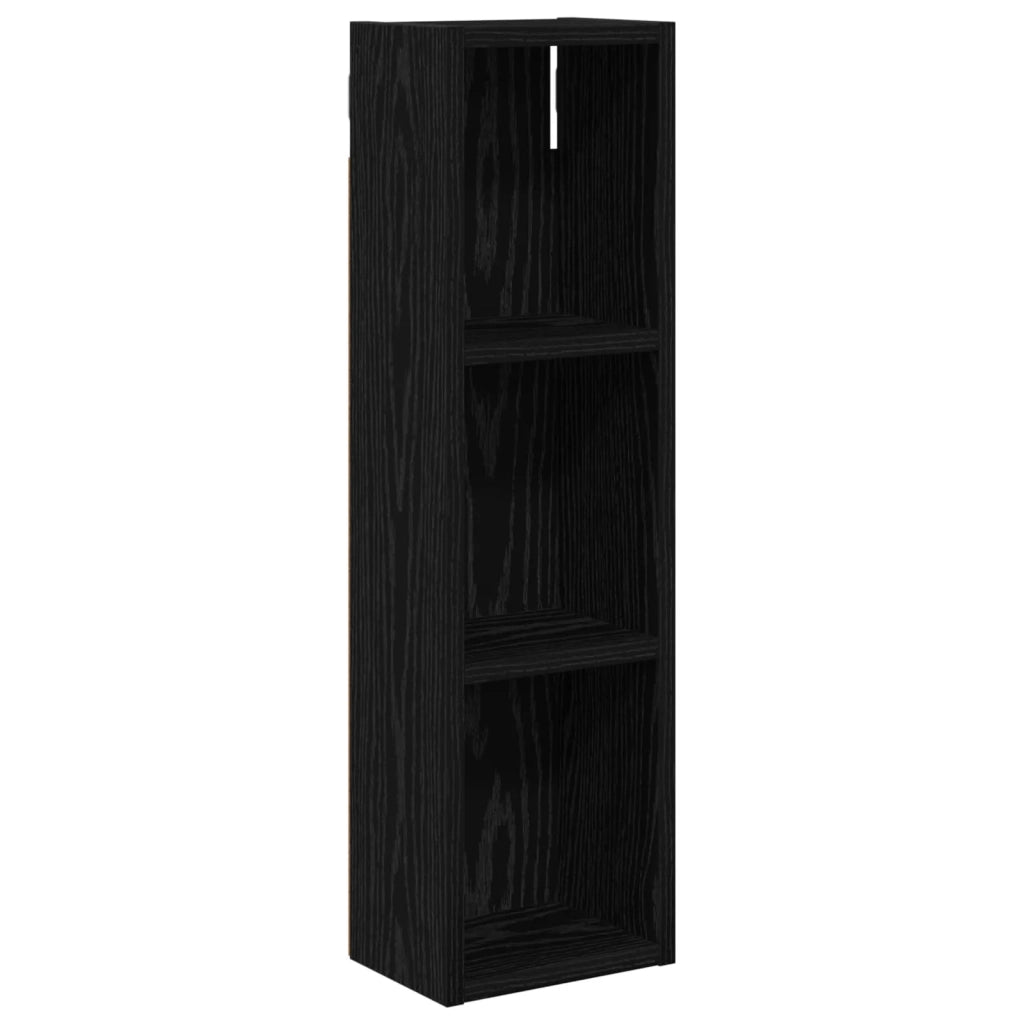Armadio da Bagno | Mobile da Bagno a muro Rovere Nero 20 x 14 x 70 cm