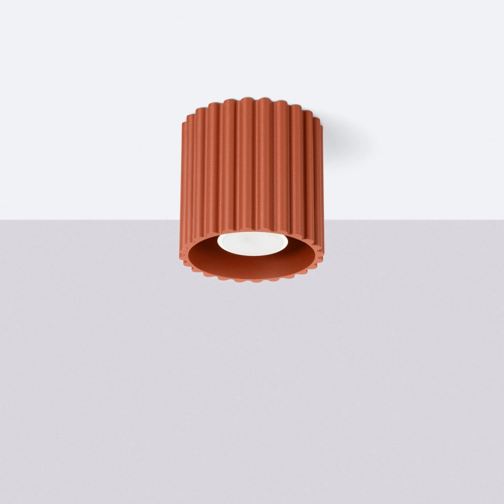 Lampada da soffitto AURA 1 rosso ocra GU10