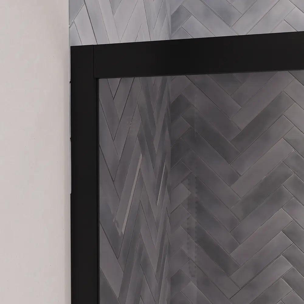 Box doccia 70x140 cm scorrevole vetro 6mm fumé profili nero opaco | Lipari
