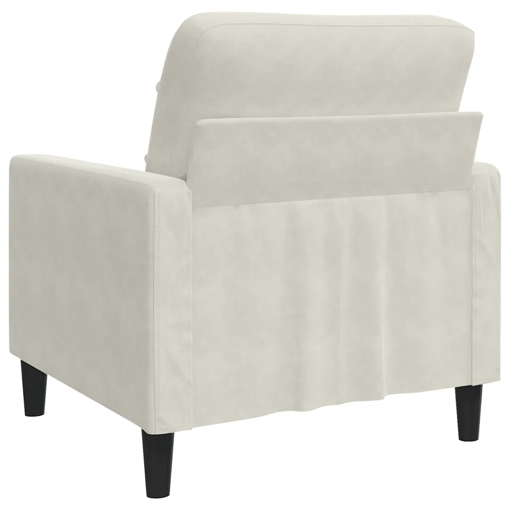 Poltrona Crema 60 cm Velluto 4007612