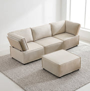 DIVANO Modulare Configurabile 238x154x75 cm Beige