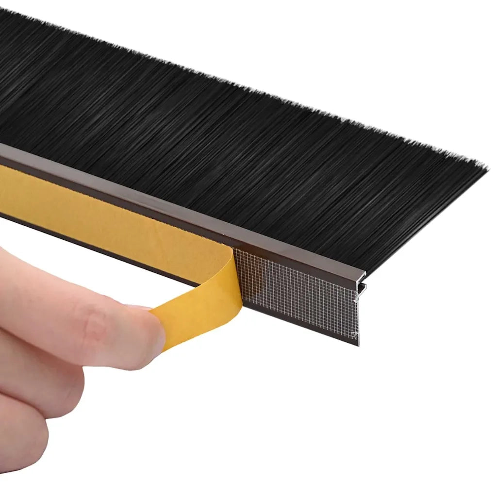 Spazzole per porte autoadesive 12 pz Marrone 100 cm CFW5282629