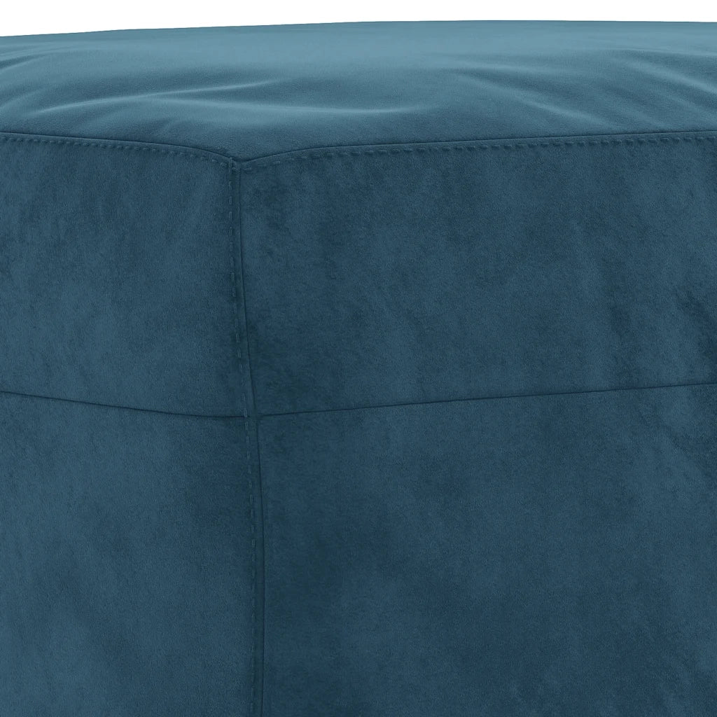 Set di Divani 3 pz con Cuscini Blu in Velluto 3201535
