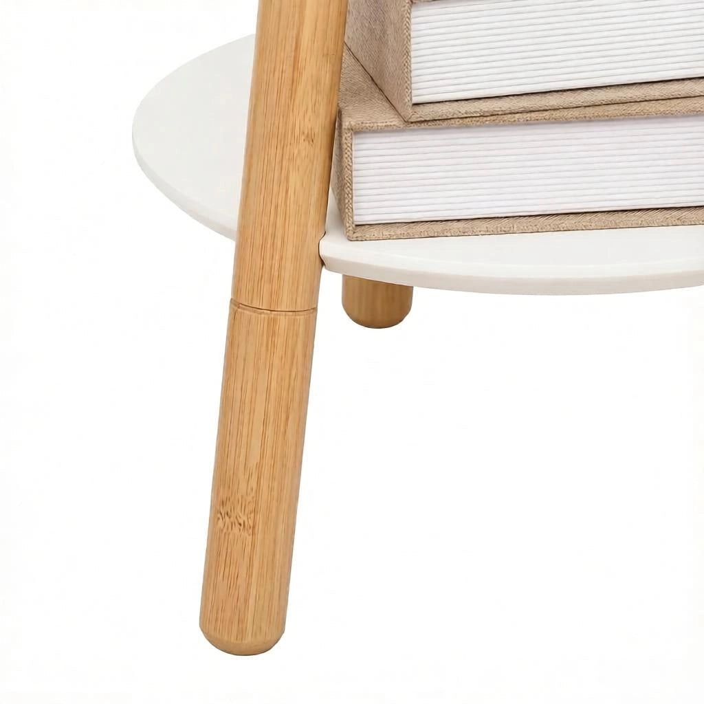 Appendiabiti moderno a terra con ripiano rotondo e ganci verticali, elegante supporto da ingresso, appendiabiti multifunzionale