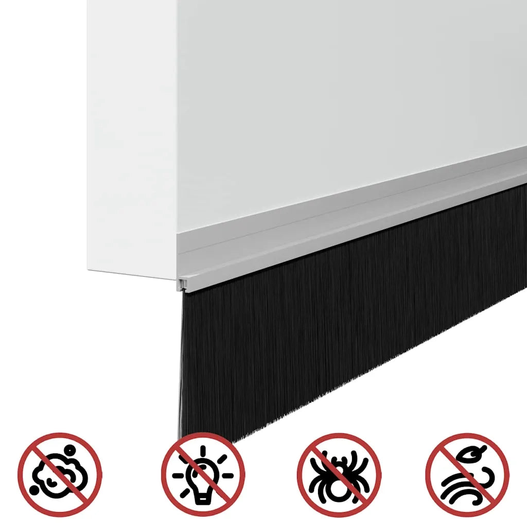 Spazzole per porte autoadesive 6 pz Argento 100 cm CFW7319042