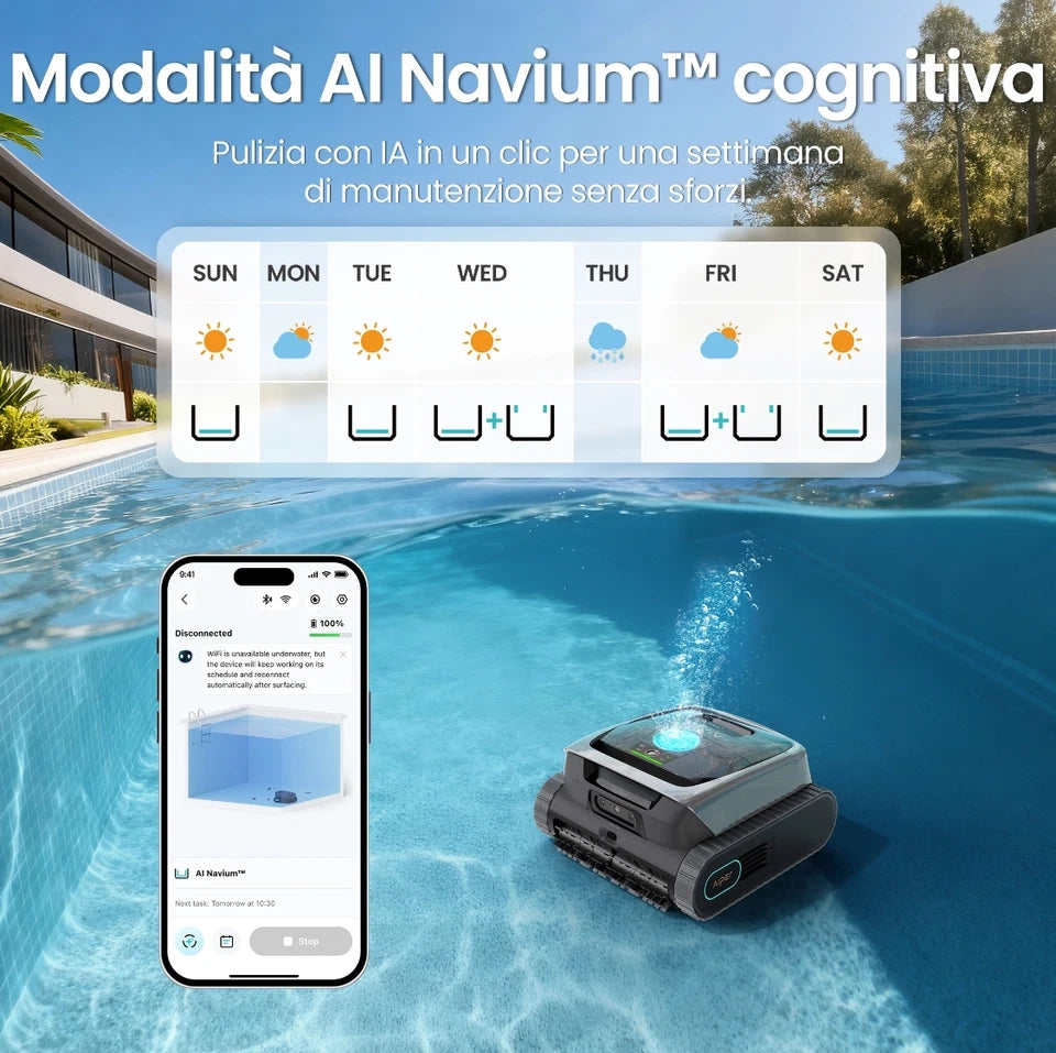 Aiper Scuba V3 – Robot Pulitore Senza Fili per Piscine con Navigazione Intelligente