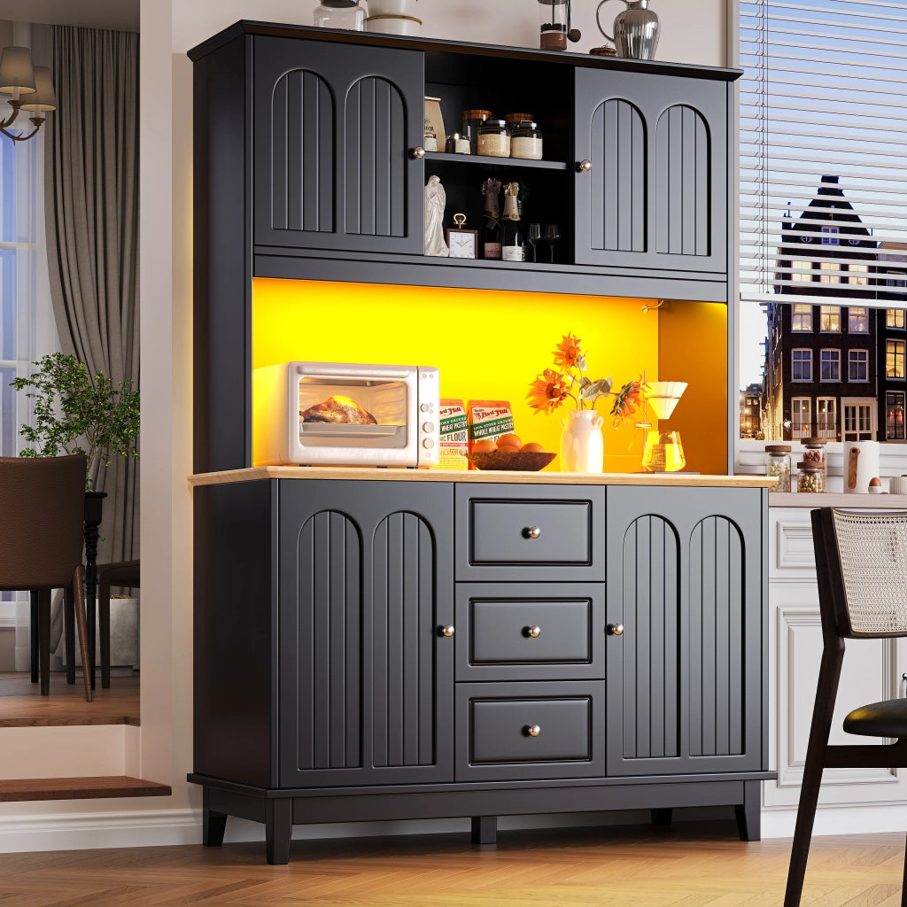 Mobile colonna con LED controllati da app ripiani regolabili e USB in MDF 120 × 40 × 180 cm