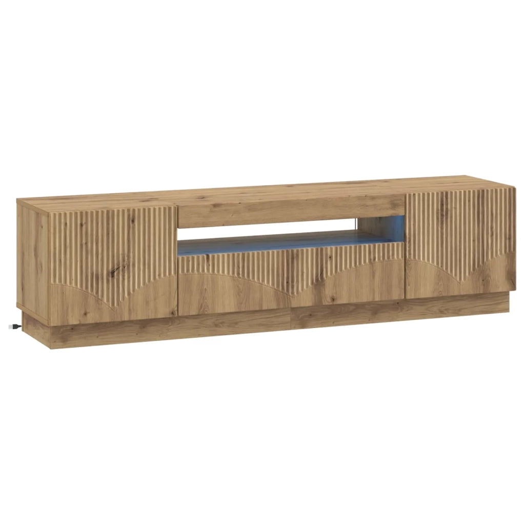 Mobile TV LED Rovere Artigianale Legno ingegnerizzato 897354