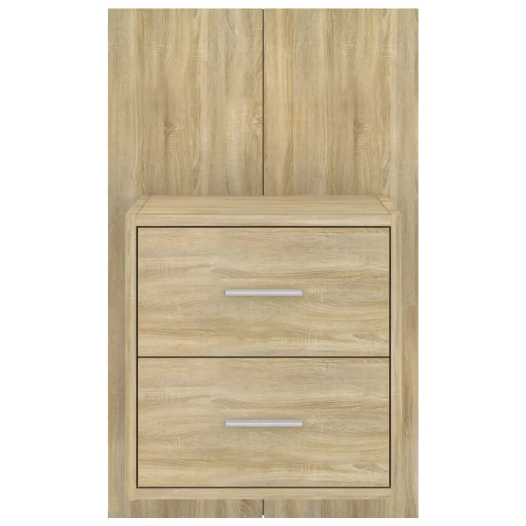 Comodini a Muro 2 pz Rovere Sonoma 810996