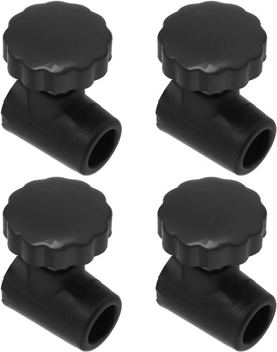 Pompa di sostituzione - 4 pezzi - Finestre - Blocco - Supporto a staffa - RV - Poliplastica - Pompa di blocco finestra - Compatibile - Nera 10mm a 12mm Connessione 10x12.7x24mm.