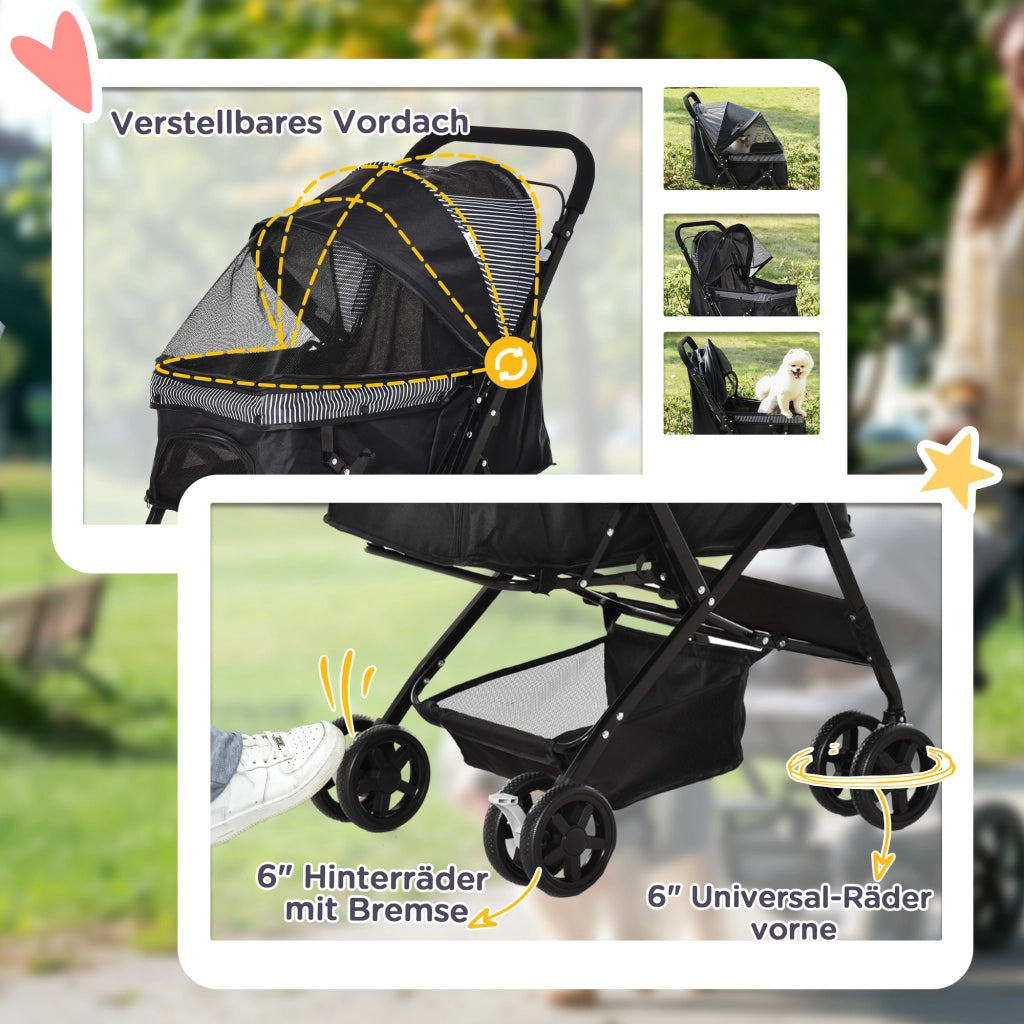 Carrello per Cani Pieghevole ¨C Minimal ¨C Nero