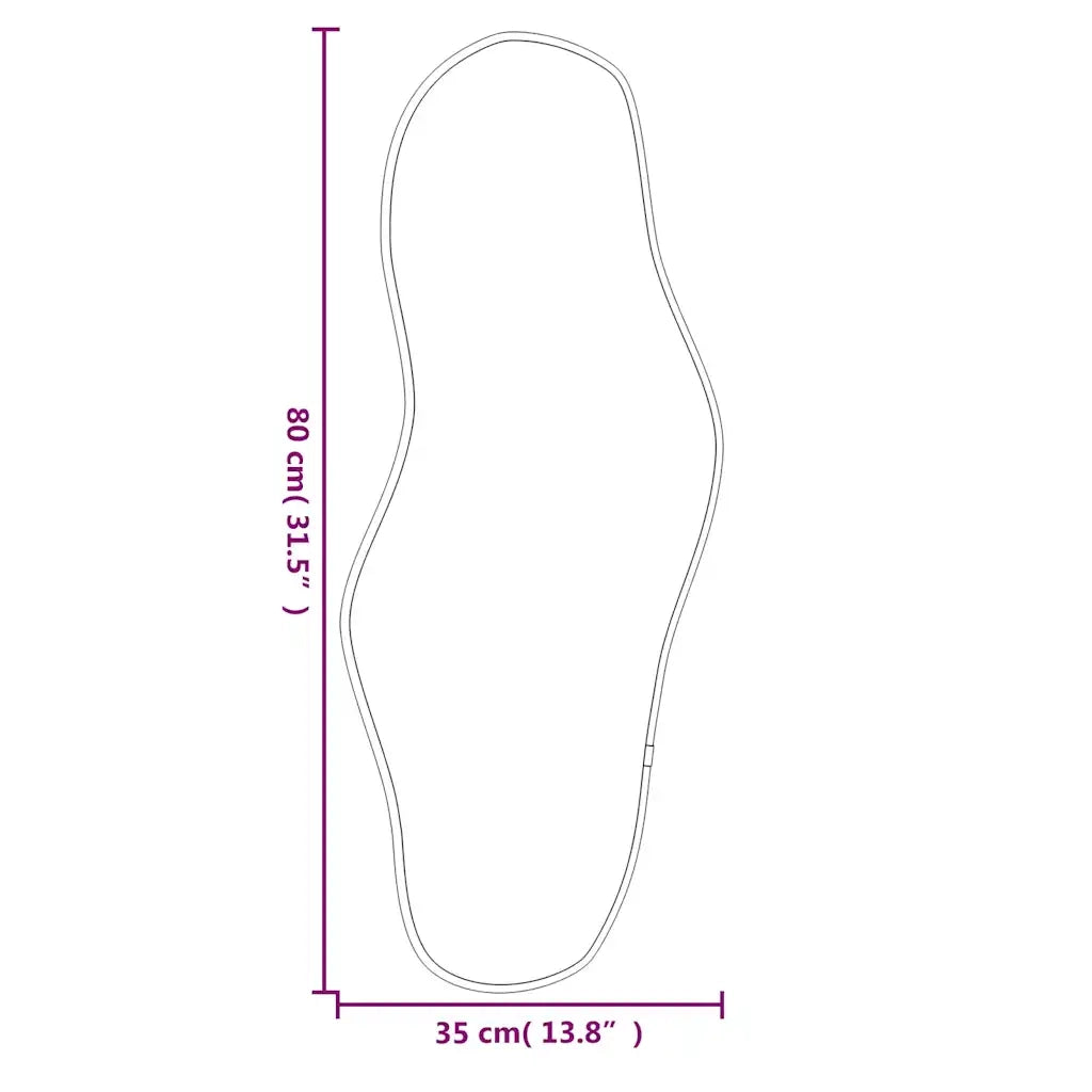 Specchio da Parete Dorato 80x35 cm 348261