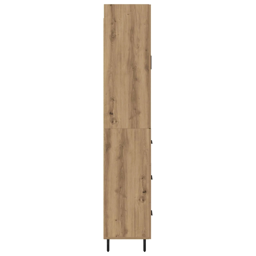 Credenza 2 pcs Rovere artigianale Legno multistrato 3415978