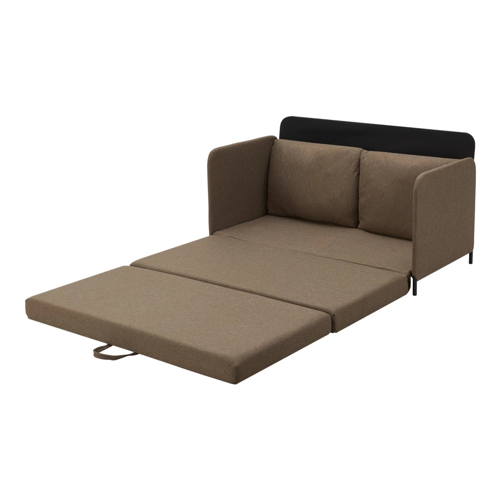 Divano/poltrona trasformabile a 2 posti 78 x 125 x 67 cm marrone 03_0009129