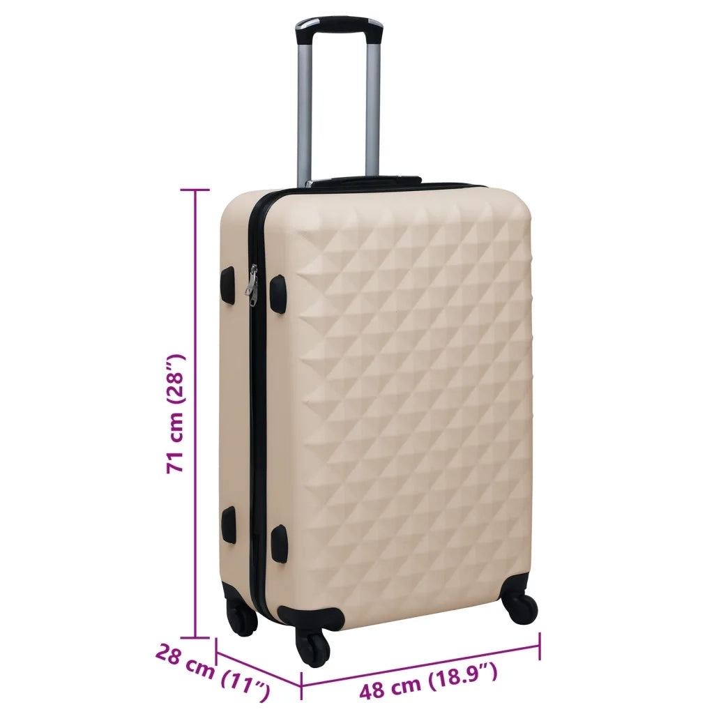 Trolley a Custodia Rigida Oro in ABS 92426