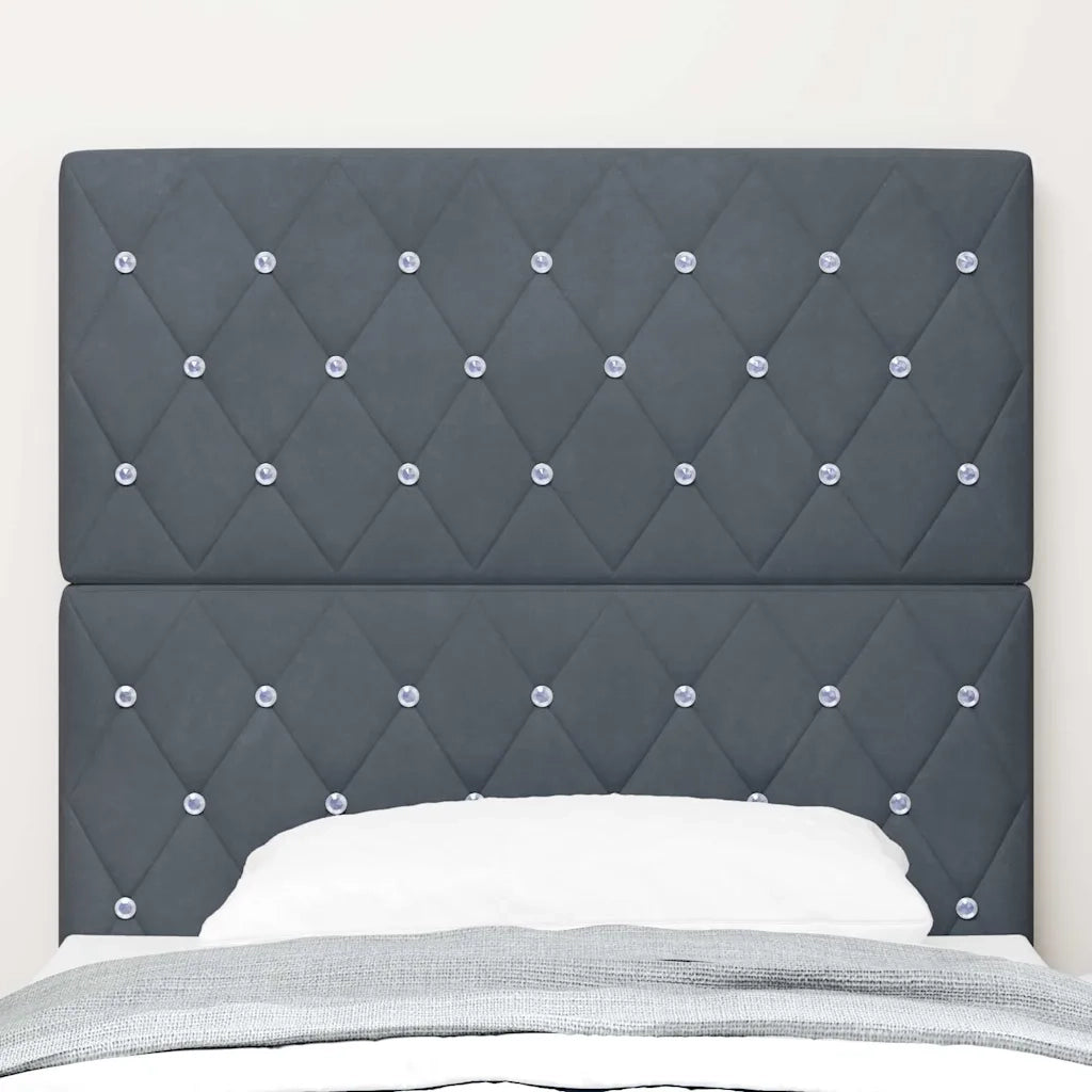 Testiera Grigio scuro 100 cm Velluto 3337753