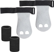 Greppi per ginnastica con guantini - Protezione per le mani in pelle flessibile - Barra orizzontale - Allenamento crosstraining - Sollevamento pesi - Assorbimento di sudore e antiscivolo per ragazze e adolescenti.