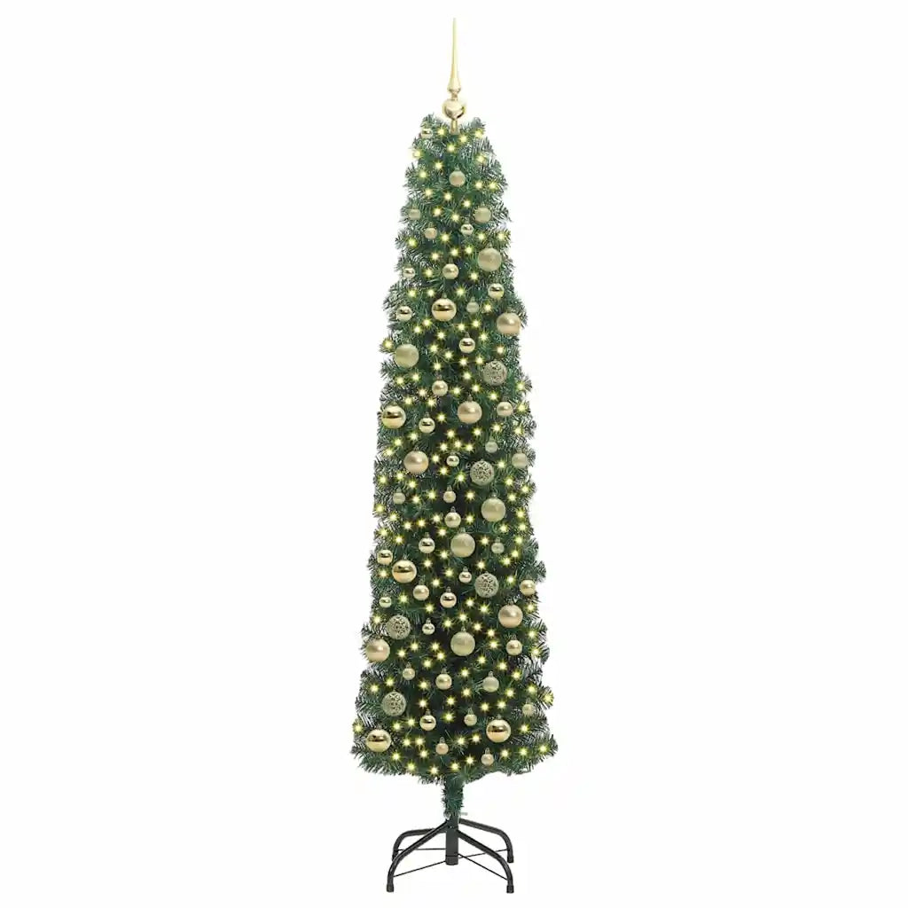 Albero di Natale artificiale con 300 LED Verde 210 cm 3394960