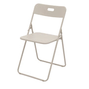 Set Bistro da Esterno Pieghevole 3 Pezzi in Acciaio Beige con 2 Sedie e Tavolo per 2 Persone